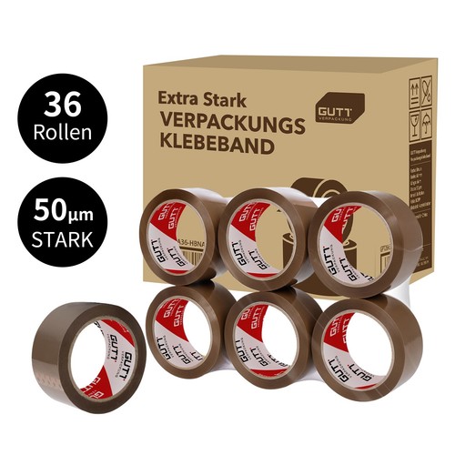 Rollen paketklebeband braun - 36,